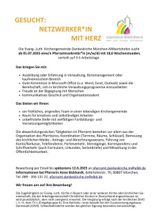 Ausschreibung Sekretariat Mai 2025