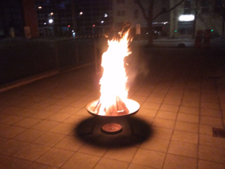 Osterfeuer in der Dankeskirche